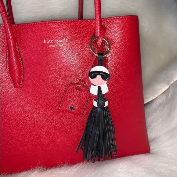 BLACK KARL Bag Purse Charm Key Chain - Picture 2 of 3